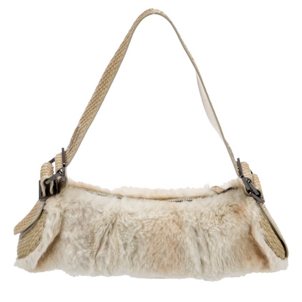 Vintage Tod’s fur barrel shoulder bag